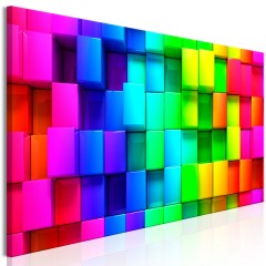 Artgeist Wandbild - Colourful Cubes (1 Part) Narrow