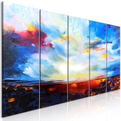 Artgeist Wandbild - Colourful Sky (5 Parts) Narrow