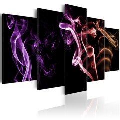 Artgeist Wandbild - Bunter Rauch - 5 Teile