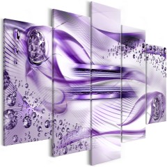 Artgeist Wandbild - Underwater Harp (5 Parts) Wide Violet