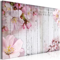 Artgeist Wandbild - Flowers on Boards (1 Part) Wide