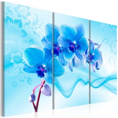 Artgeist Wandbild - Ethereal orchid - blue
