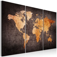 Artgeist Wandbild - Chestnut World Map