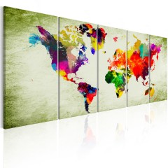 Artgeist Wandbild - Colourful Continents