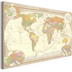 Artgeist Wandbild - Cream World Map