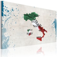 Artgeist Wandbild - Landkarte von Italien