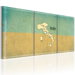 Artgeist Wandbild - Landkarte: Italien