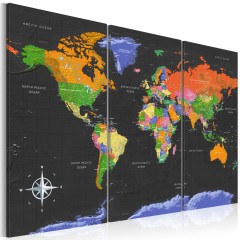 Artgeist Wandbild - Maps: Dark Depth