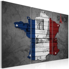 Artgeist Wandbild - Symbole von Frankreich - Triptychon