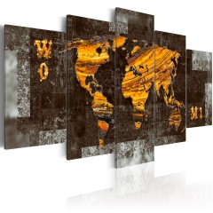 Artgeist Wandbild - Versteckter Schatz (Weltkarte)