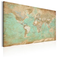 Artgeist Wandbild - World Map: Celadon Journey