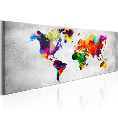 Artgeist Wandbild - World Map: Coloured Revolution