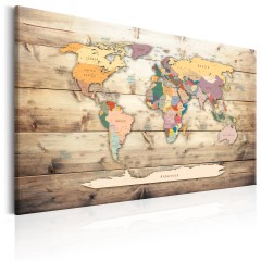 Artgeist Wandbild - World Map: Colourful Continents