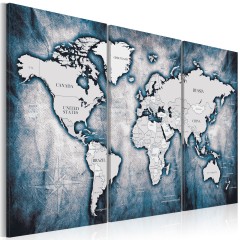 Artgeist Wandbild - World Map: Ink Triptych