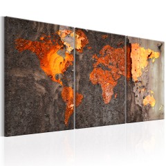 Artgeist Wandbild - World Map: Rusty World