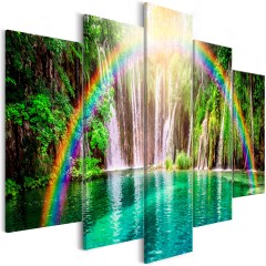 Artgeist Wandbild - Rainbow Time (5 Parts) Wide