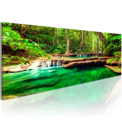 Artgeist Wandbild - Emerald Waterfall