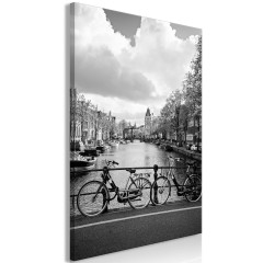 Artgeist Wandbild - Bikes On Bridge (1 Part) Vertical