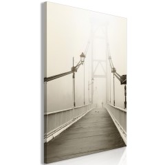 Artgeist Wandbild - Bridge in the Fog (1 Part) Vertical