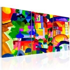 Artgeist Wandbild - Colourful Town