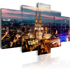 Artgeist Wandbild - Koeln: Night Panorama