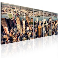 Artgeist Wandbild - Flight over New York