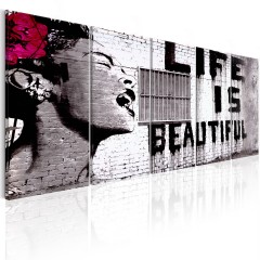 Artgeist Wandbild - Banksy: Life is Beautiful