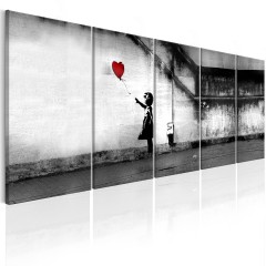 Artgeist Wandbild - Banksy: Runaway Balloon