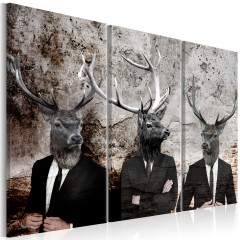Artgeist Wandbild - Deer in Suits I