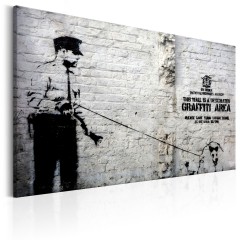 Artgeist Wandbild - Graffiti Area (Police and a Dog) by Banksy