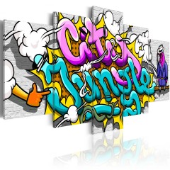 Artgeist Wandbild - Graffiti: city jungle