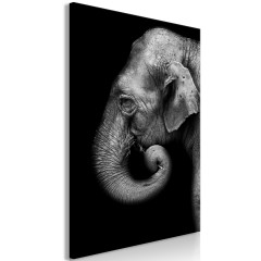 Artgeist Wandbild - Portrait of Elephant (1 Part) Vertical
