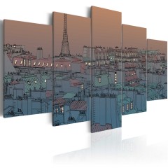 Artgeist Wandbild - Paris - Einbruch der Nacht