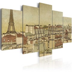 Artgeist Wandbild - Paris der letzten Jahrhunderte