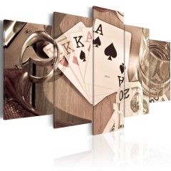 Artgeist Wandbild - Poker night - sepia