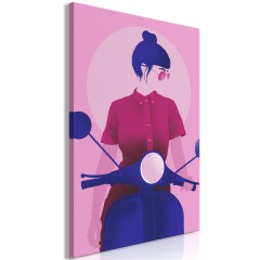 Artgeist Wandbild - Girl on Scooter (1 Part) Vertical