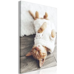 Artgeist Wandbild - Lazy Cat (1 Part) Vertical