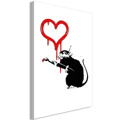 Artgeist Wandbild - Love Rat (1 Part) Vertical