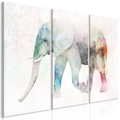 Artgeist Wandbild - Painted Elephant (3 Parts)