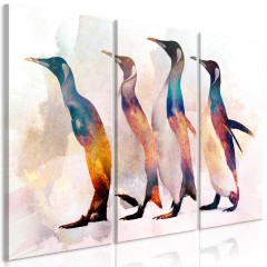 Artgeist Wandbild - Penguin Wandering (3 Parts)