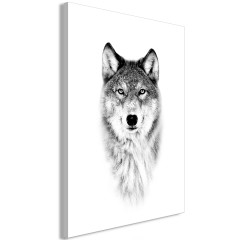 Artgeist Wandbild - Snow Wolf (1 Part) Vertical