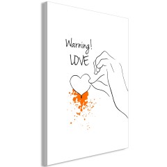 Artgeist Wandbild - Warning! Love (1 Part) Vertical