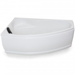 Basera® Eck-Badewanne Formentera Links 160 x 90 cm mit LED-Ambiente und Kopfstütze