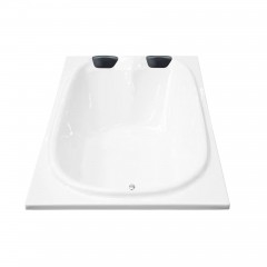 Basera® Podest-Badewanne XXL Cado 202 x 127 cm mit LED-Ambiente und Kopfstützen